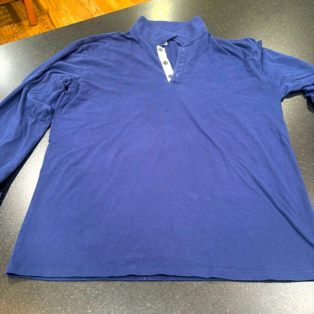 nice long sleeve blue shirt collar